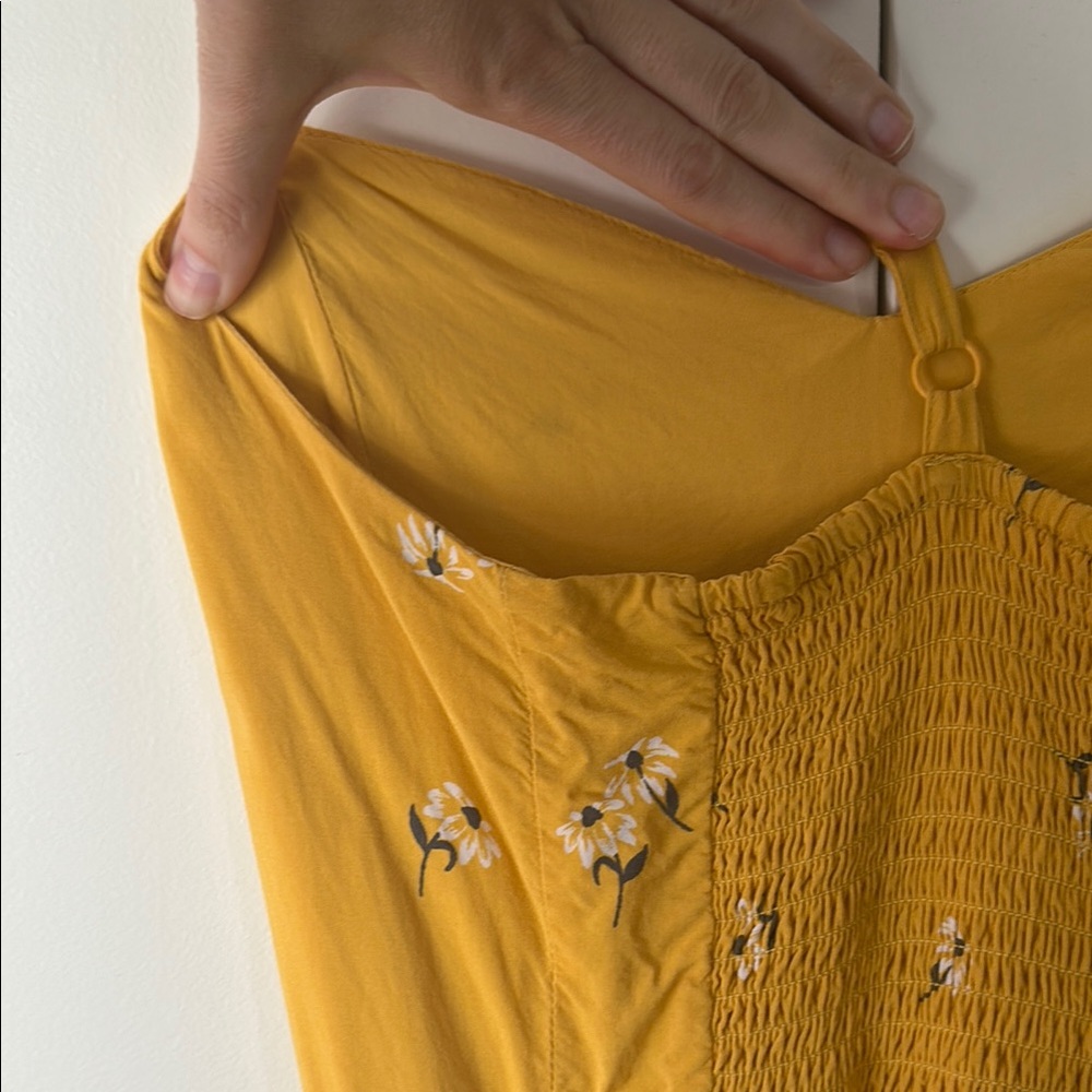 Old Navy Yellow Floral Spaghetti-Strap Sundress - Picture 9 of 12